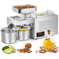 1500W Oil Press Machine Automatic Oil Extractor Organic Oil Expeller (Cold/Hot Press, Digital Display & Temperature Control 1