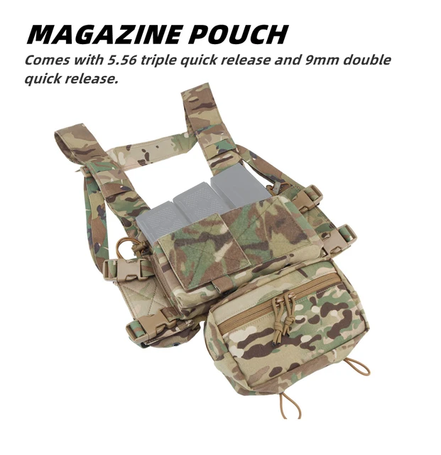 MK4 タクティカルチェストアーマーポーチ フロントポーチ チェストリグ