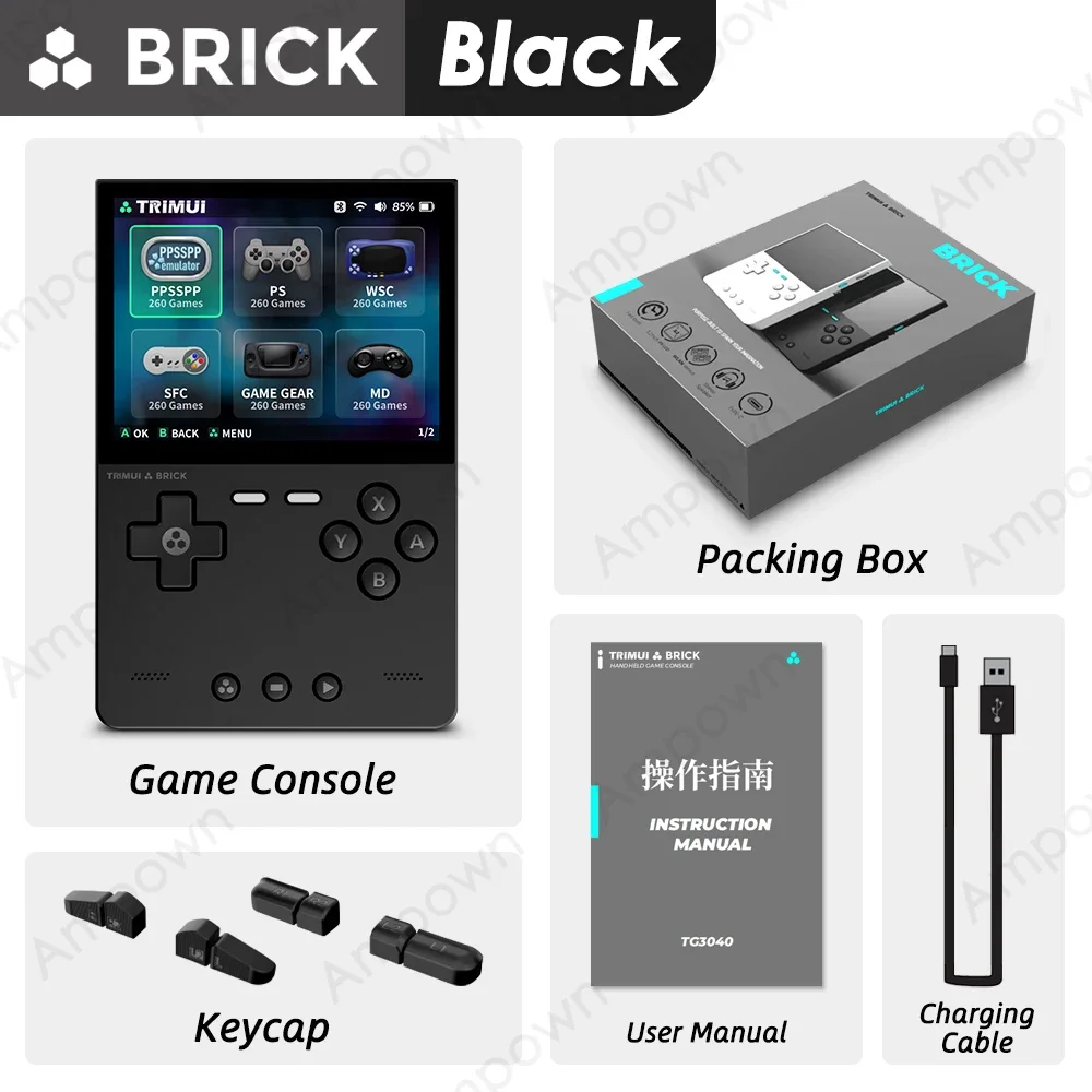 【新品】TRIMUI BRICK （NoCARD・ブラック） S1be6747e7ba44ad399a5fd6f95bea