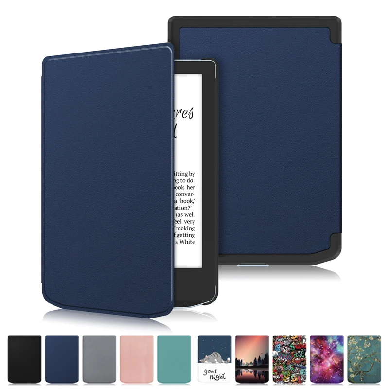 Couro Flip Tampa Inteligente para Pocketbook Verse Pro Ebook Case Capa do Livro de Bolso Pb629 634 pu