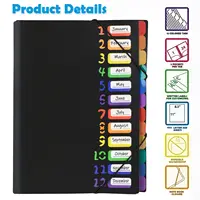 Multi-layer A4 folder color folder 12 labels rainbow inner page storage book file folder 3