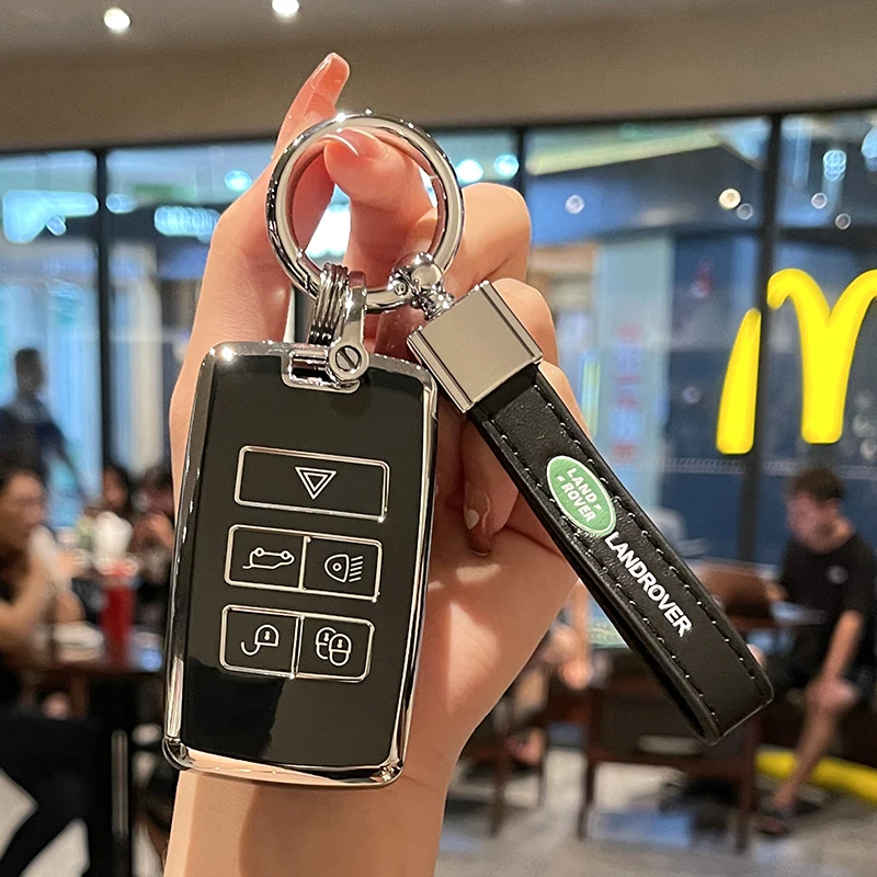 TPU Car Key Case Cover Smart Remote Protection Shell For Land Rover Range Rover Evoque Discovery Sport Velar Keyless Accessories key case cover key case car key shell remote control case cover
