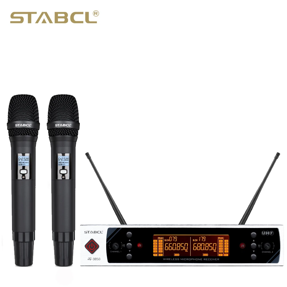 

ST-9850 High Quality Stage Performance Show Party Hip Hop Meeting Professional Dual Wireless Microphne
