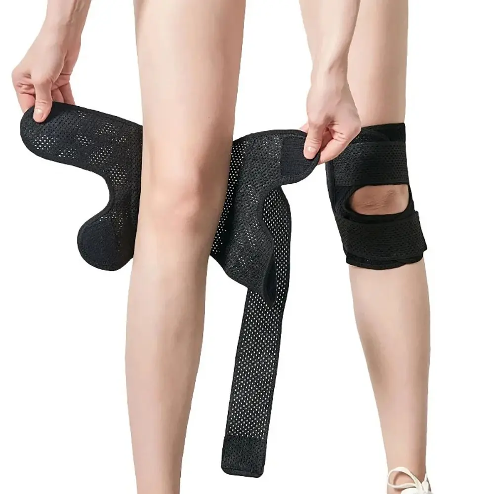 Knee Pad Knee Support Knee Brace Knee Wraps 1PCS Compression Knee Pad with Side Stabilizers Adjustable Knee Support Professional Breathable Brace