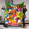 (Memo U Name) Mickey Mouse and Friends Printed Blanket Can Be Custom with Name, Soft and Warm, Suitable for Home, Office, Car 6