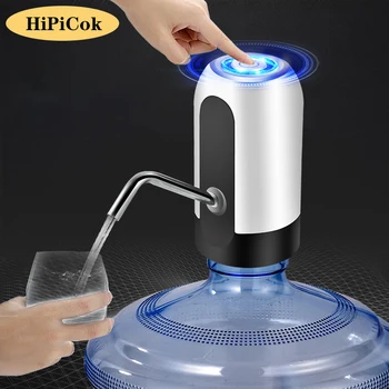 HiPiCok Water Bottle Pump USB Charging Automatic Electric Water Dispenser Pump Bottle Water Pump Auto Switch