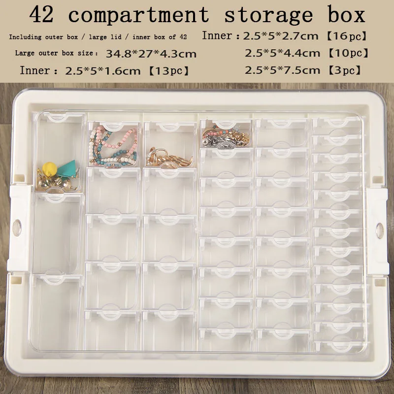  Elizabeth Ward Bead Storage Solutions Plastic Storage Tray and Bead  Organizer with 78 Containers of Various Sizes, Tray, and Lid for Beads,  Clear : Arts, Crafts & Sewing