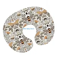N80C Forest Print Nursing Pillow Case Newborns Baby Pillow Cover Maternity Breastfeeding Pillowcase Nursing Pillow Slipcover