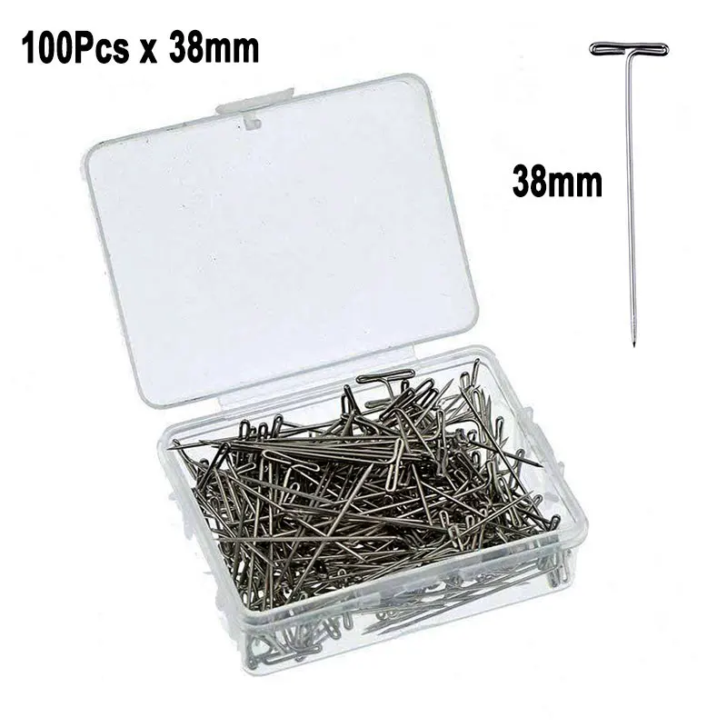 100PCS 38MM Stainless Steel T Pins Long Sewing Pins Straight Pins  Dressmaker Pins for Crafts Blocking Knitting Sewing Jewelry - AliExpress