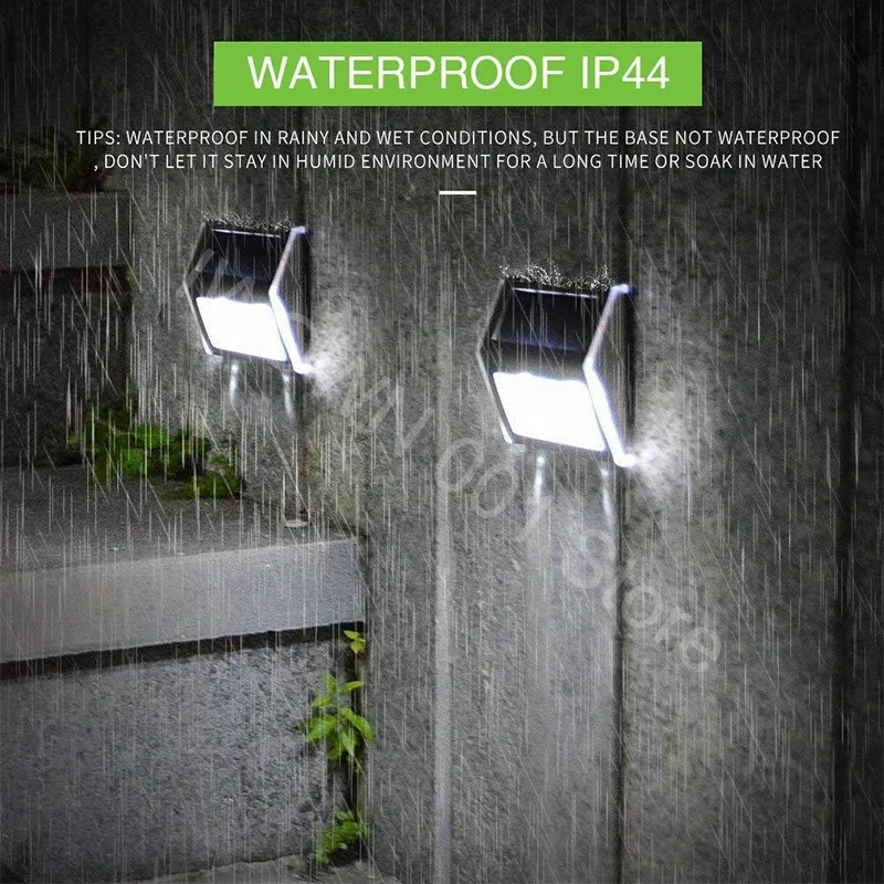 10PCS Solar Step Lights Solar Fence Lights Outdoor 3LED Stainless Steel Wall Lamps Deck Lights For Stair Fence Step Walkway Pati 5