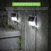 10PCS Solar Step Lights Solar Fence Lights Outdoor 3LED Stainless Steel Wall Lamps Deck Lights For Stair Fence Step Walkway Pati 5