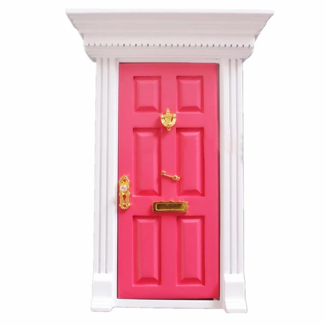 1:12 Miniature Gold Door Ring Lock Door Set Alloy Retro House Miniature Door Lock Doll House Furniture Accessories for Doll Ho 4
