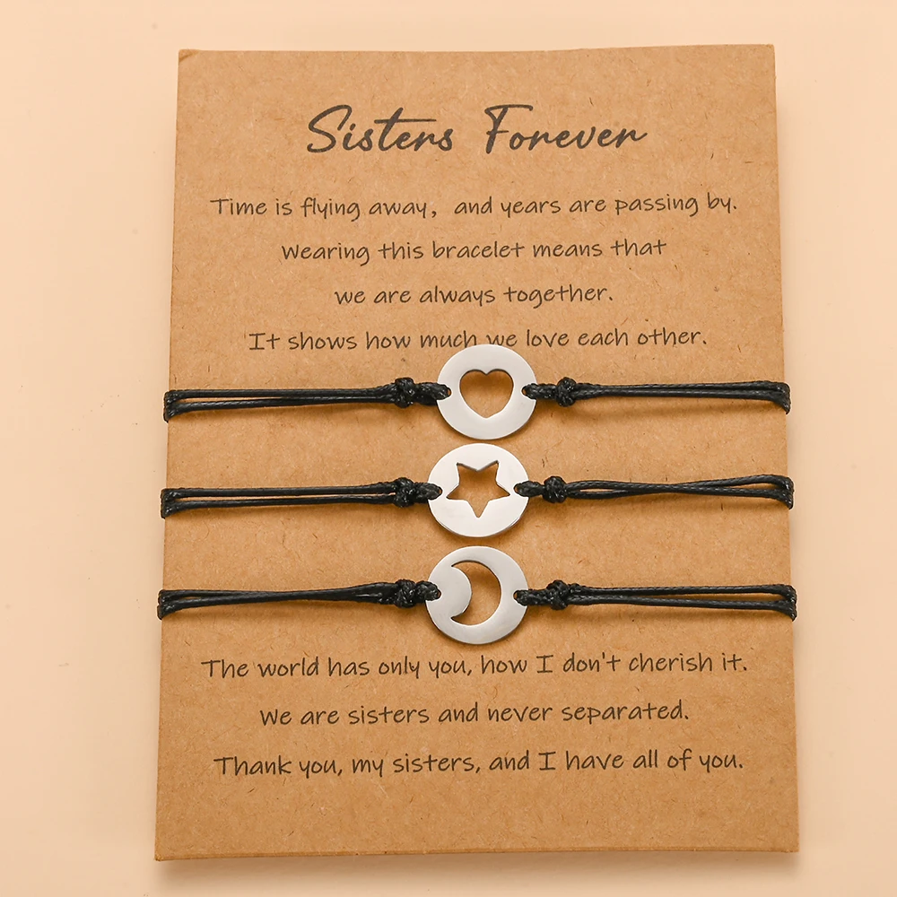 Sisters Bracelets with Gift Bags Personalised Big Sister Little Sister Charm Bracelet Two Matching Heart Charms We Are Sisters Family