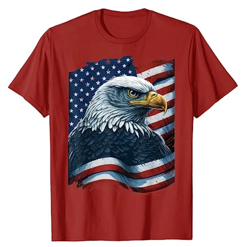 Облысший Орел гордый тройник мои изделия США 4 июля Топ подарок фотография мой любимый цвет свобода патриотическая футболка