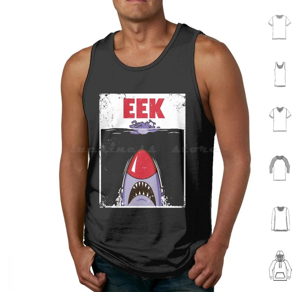 

Хлопковые майки с принтом Eek 90S Eek The Cat