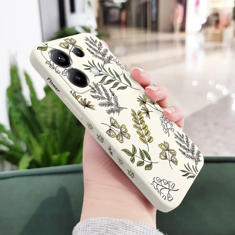 Elegant Leaf Design Silicone Phone Case - Stylish Protective Cover