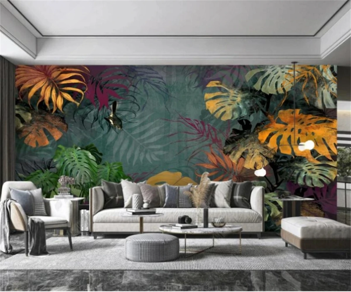 

Customized wallpaper photo tropical plant tortoiseshell bamboo decoration background wall mural home decoration 3d wallpaper