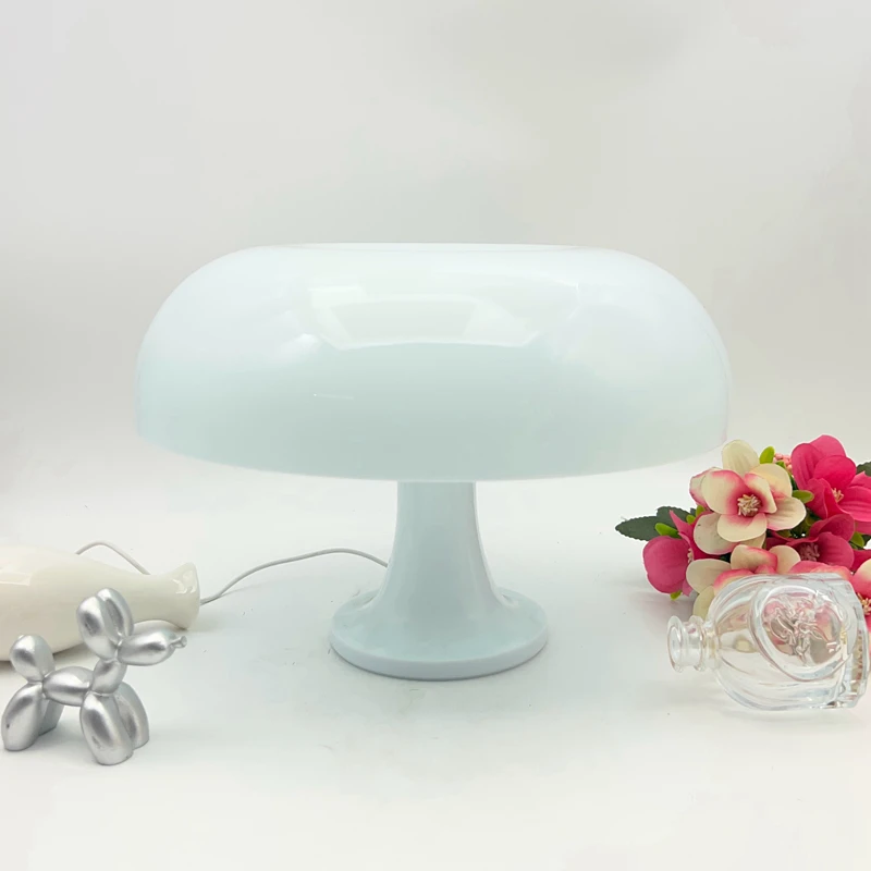Table Lamp-Mushroom Table Lamp for Interior Plastic Decoration Post Modern Bauhaus Style Creative Design Eye Protection Vanity Lighting