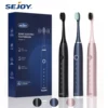 Sejoy Electric Toothbrush With 8 Replacement Brush Heads Whitening Portable Sonic Toothbrush Rechargeable with Travel Case 1