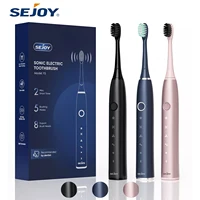 Sejoy Electric Toothbrush With 8 Replacement Brush Heads Whitening Portable Sonic Toothbrush Rechargeable with Travel Case 1