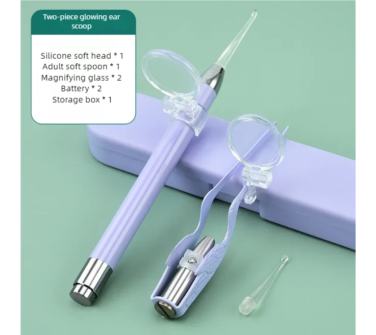 Ear Cleaning Kit with LED Light Ear Wax Removal Kit for Kids and Adults Earwax S
