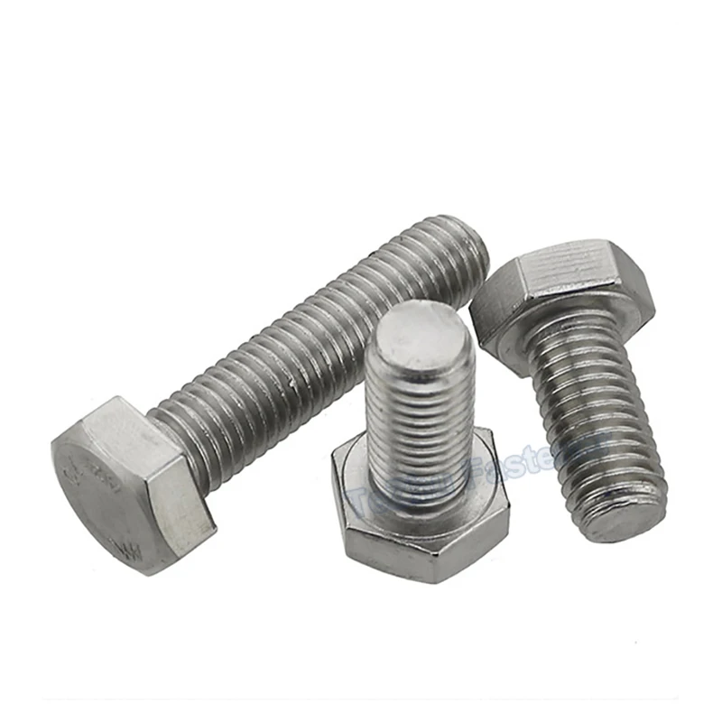 1 /2-13 X 1 Inch Hex Head Screw Bolt, 10Pcs 18-8 (304) Stainless