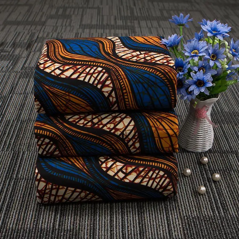 All Polyester Plain African Geometric Printed Fabric Clothing Fabric Professional Designer Design Fabric