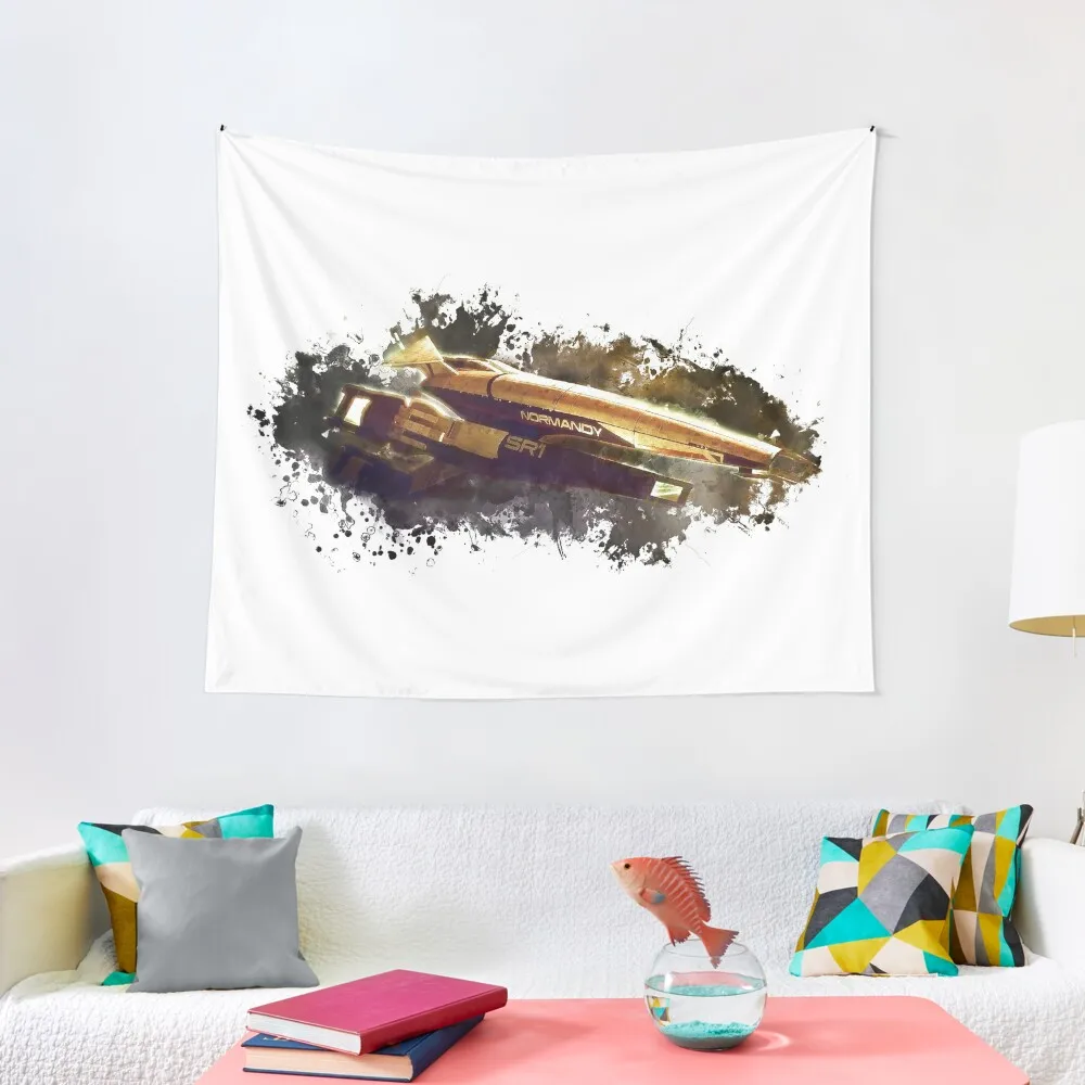 

Mass Effect Normandy Tapestry Kawaii Room Decor Bedroom Decoration