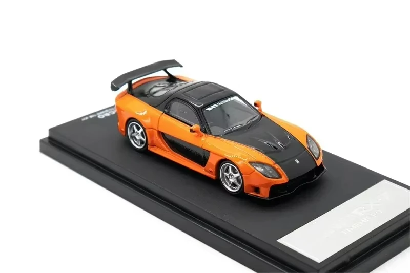 TIME MICRO 1:64 RX-7 Veilside FNF Orange Diecast Model Car