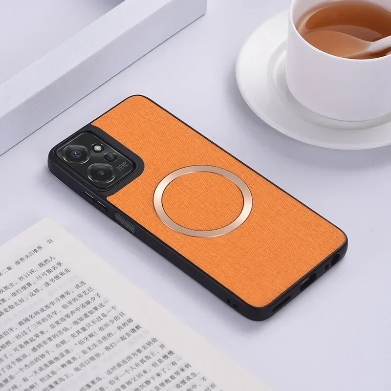 Luxury Fabric Magnetic Phone Case with MagSafe Technology