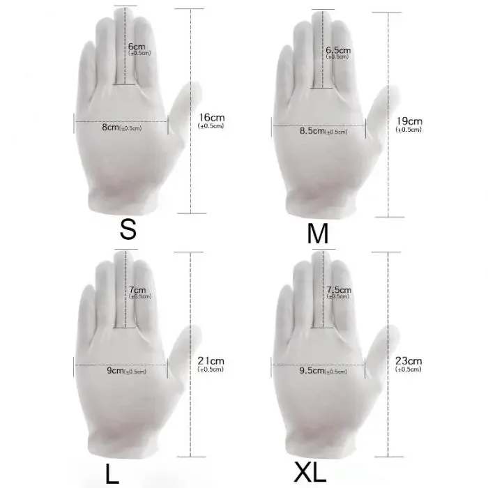 Cotton Gloves Work Gloves 12 Pairs for Dry Hands