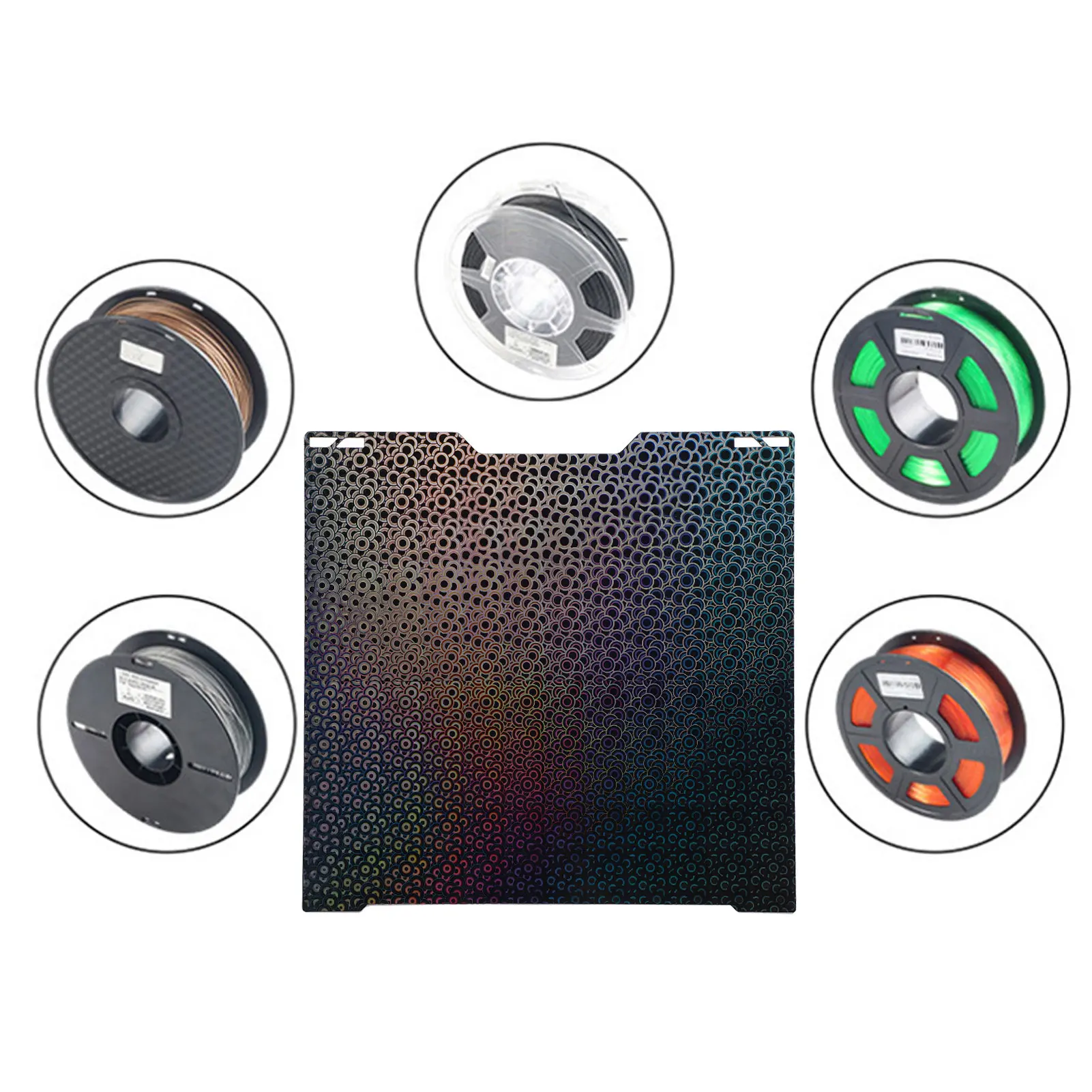 【New】346X355mm 3D Printer PEK H5H Print Bed Cover Fit for Bambu  H2D Strong Adhesion Flexible Build Plate 3D Printer Bed