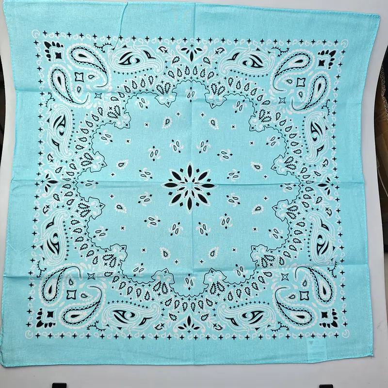 New Fashion Hip Hop 100% Cotton Bandana Square Scarf 55cm*55cm Black Red Paisley Headband Printed For Women/Men/Boys/Girls - Image 39