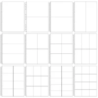 10 Sheets 9/26 Holes B5 Clear Single Photo Album PP Inner Page Photocard Binder Refill Scrapbook Photo Card Coin Storage Book 1