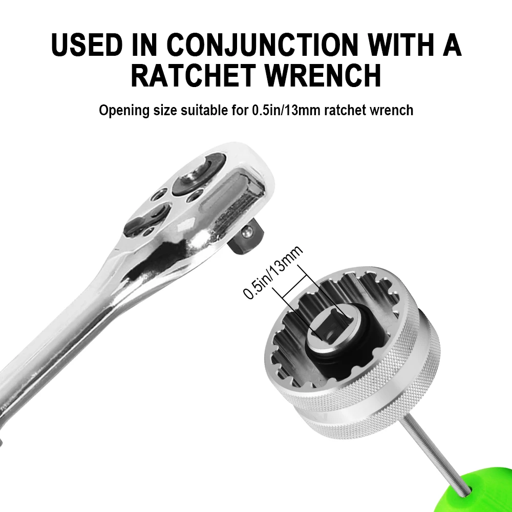 Description Picture 3 of itemBottom Bracket Tool for DUB and For T47 Stainless Steel Installation and Disassembly Set with 16T and 12T Sides