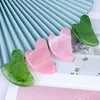 New Natural Jade Stone Gua Sha Massage Board Rose Quartz Guasha Plate Jade Face Massager Scrapers Tools For Face Neck Back Body 2