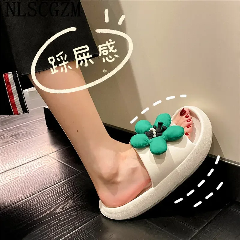 

Тапки женские с цветами, роскошные сланцы, симпатичная Летняя обувь