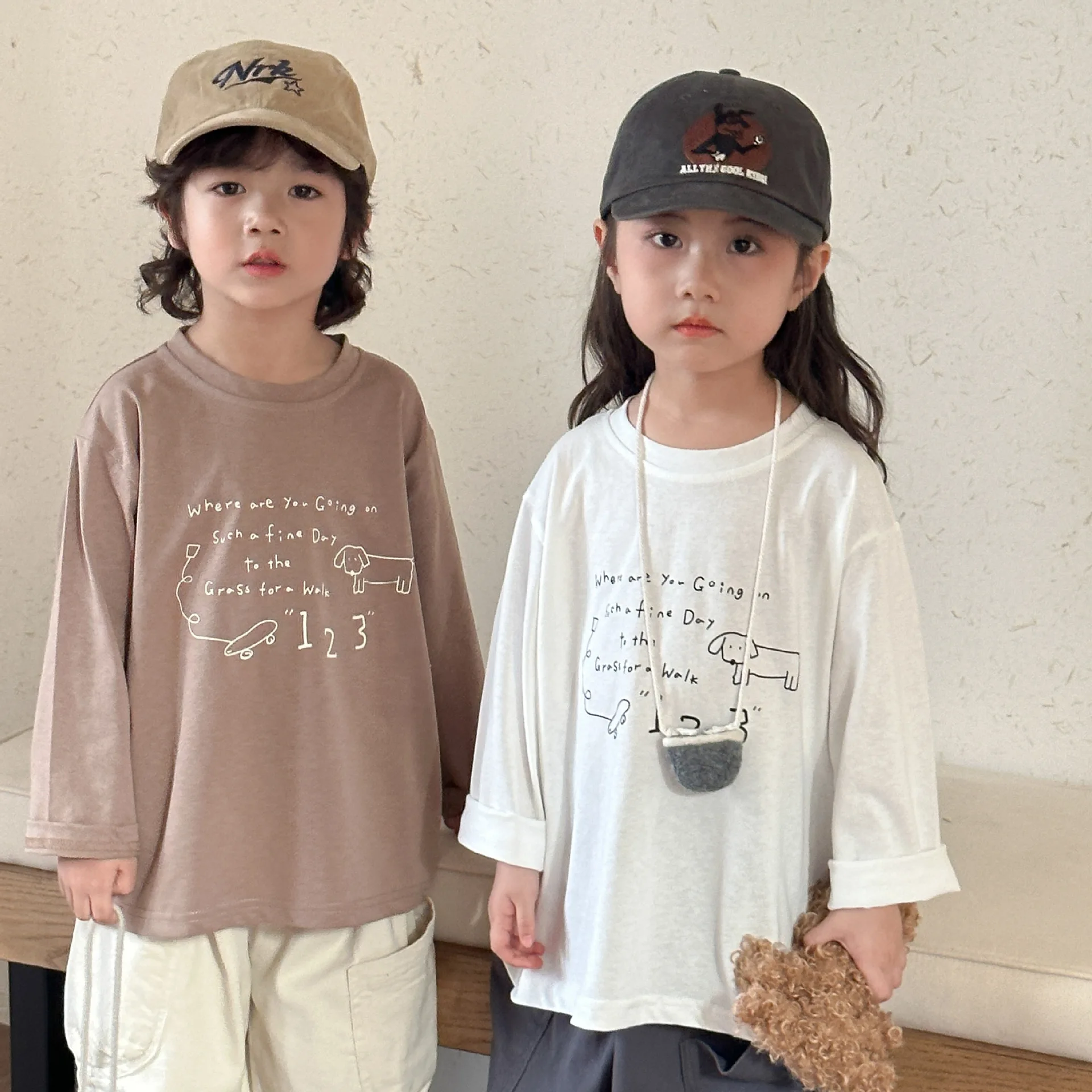 2025 Spring New Children Long Sleeve T Shirts Letter Print Girls Cotton Casual Tees Boys Versatile Bottoming Shirts Kids Clothes 2 2025 Spring New Children Long Sleeve T Shirts Letter Print Girls Cotton Casual Tees Boys Versatile Bottoming Shirts Kids Clothes - Image 2