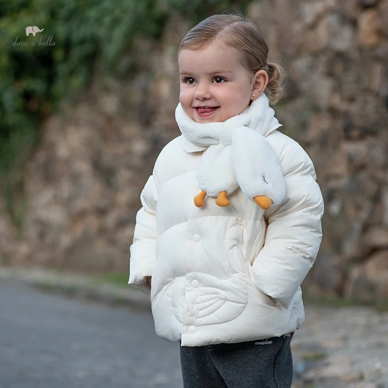 

Dave Bella Children Clothes for Girls Down Jacket 2023 Winter New Casual Water Proof Outerwear Padding Tops Overcoat DB4236942