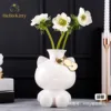 Ceramics Kitty Vases Flower Vase Pen Container Garden Ornament Resin Home Decoration Valentine's Day Gift Girl Desktop Ornaments 3