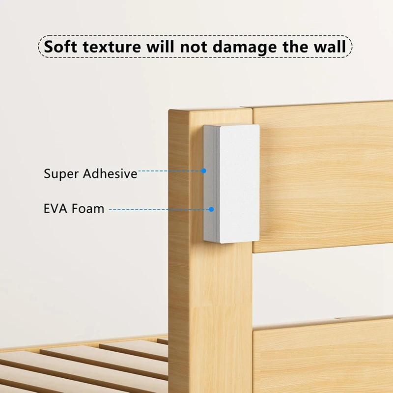 20Pcs Furniture Pads EVA Foam Headboard Stoppers For Wall 10Pcs (15Mm Thick)+10Pcs (5Mm Thick) Wall Protector silicone furniture pads rubber furniture pads headboard stoppers