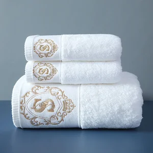 3PC New High-grade 100% Cotton Luxury Towels Bathroom Face Bath Towel Set Soft Five Star Hotel Towel adults Serviette  80x160cm