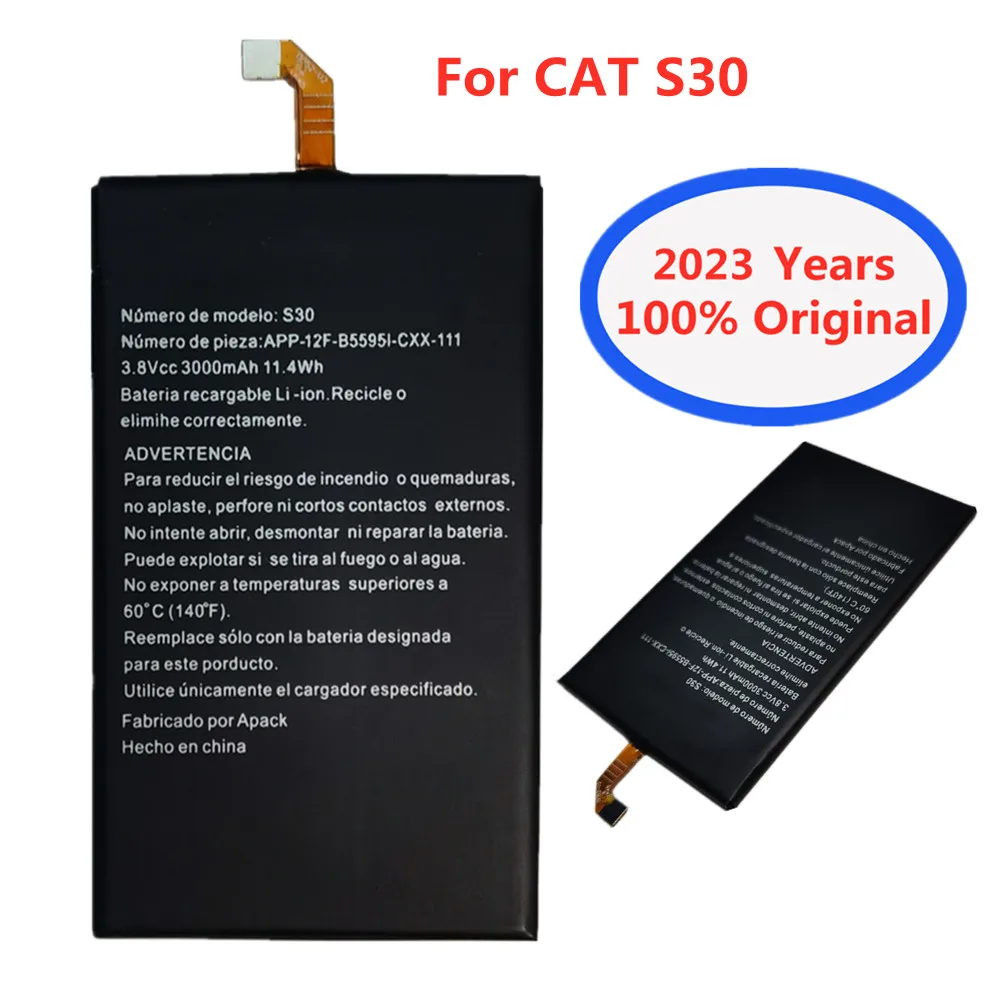 

New 100% Original CAT Battery 3000mAh For Caterpillar Cat S30 Replacement Batteries Bateria Genuine Built-in Battery In Stock