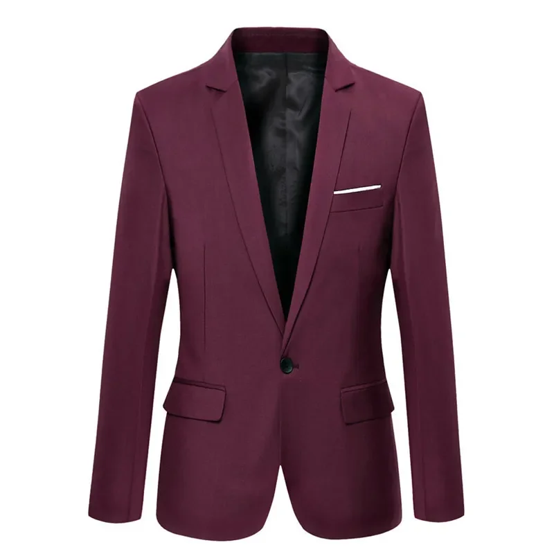 Men Blazers Work Office Men Tuxedos For Formal Occasions Pockets Coat Blazers Male Men's Business Slim mens blazer