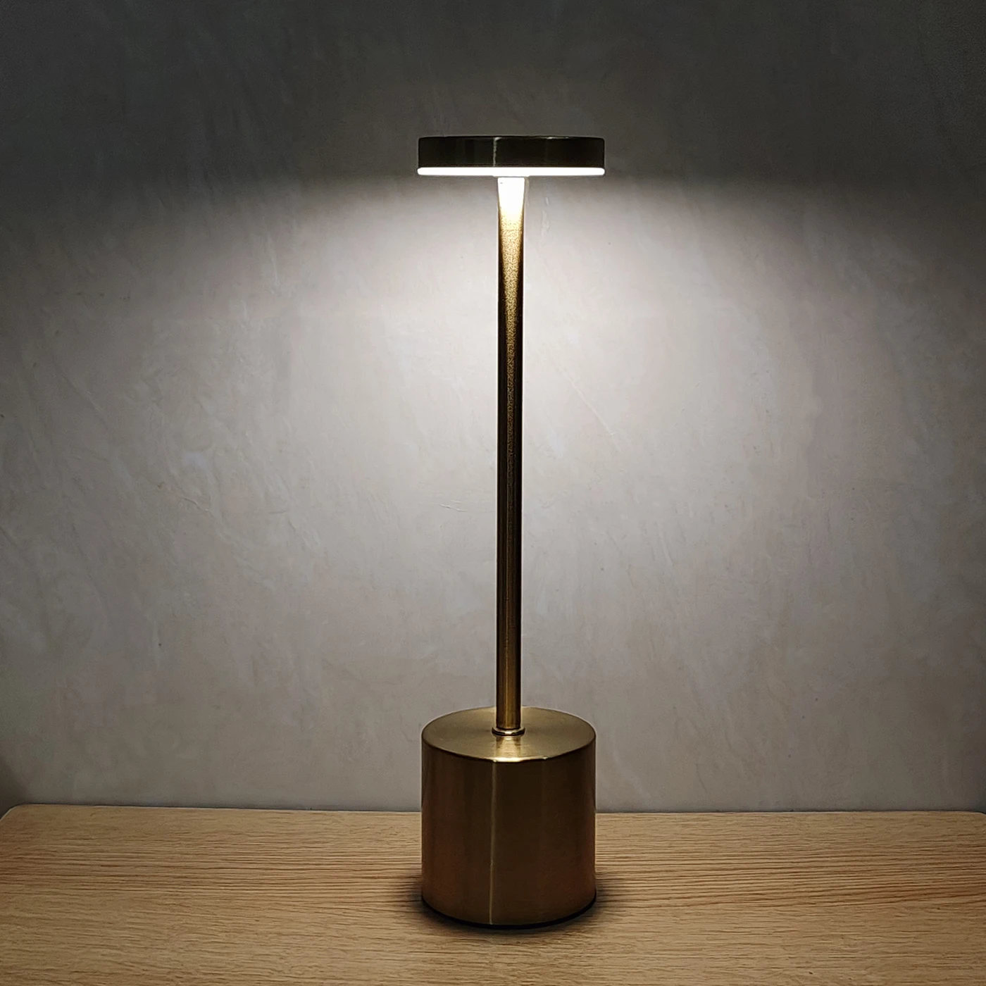 터치 LED 책상 조명, 3 가지 색상 모드, 밝기 조절 가능, 충전식, 레스토랑, 호텔, 침실에 적합, 1PC