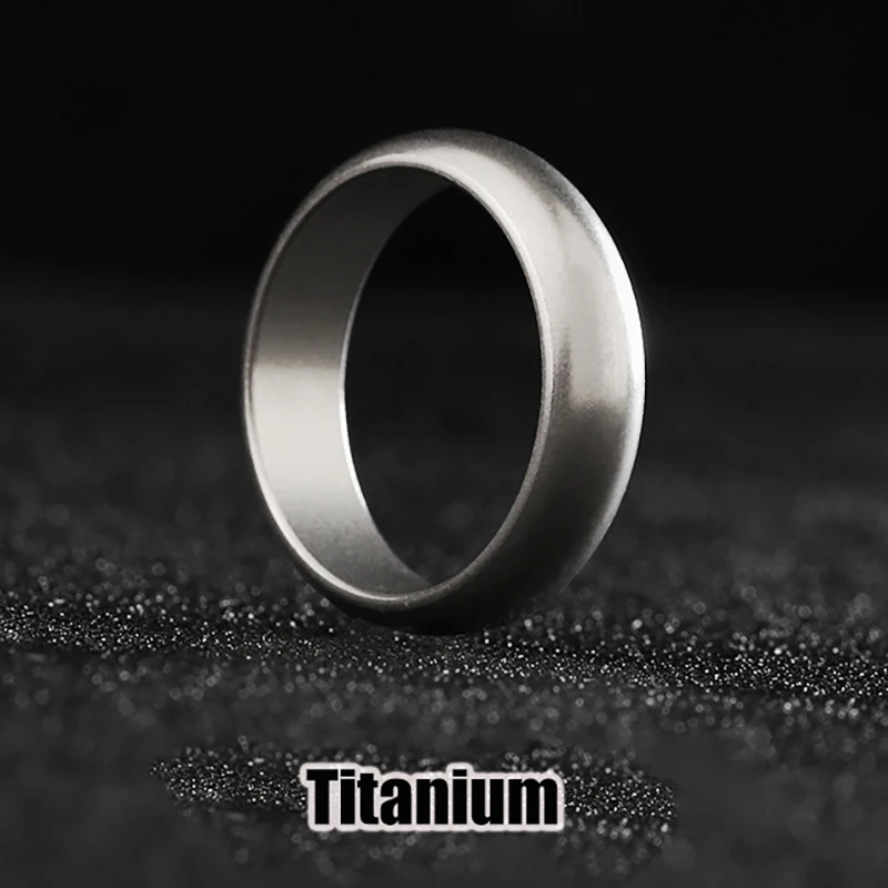 Titanium Alloy EDC Allergy-Resistant Men's Ring Necklace - Simple & Elegant Proposal Gift