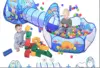 3 in 1 Baby Tent Playpen with Tunnel Children Ball Pool Large Portable Kids Tent Ball Pit Crawling Tunnel Kid Playground House 5