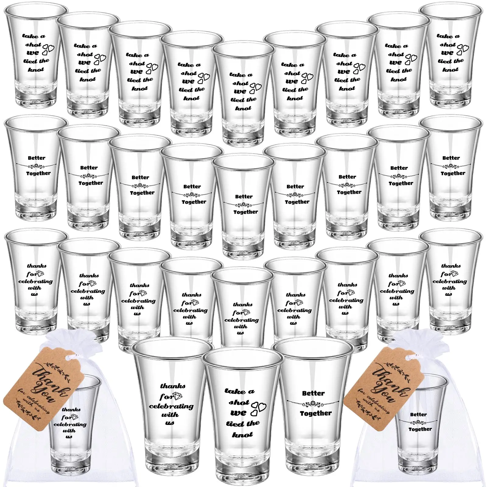Sliner - Juego De 100 Vasos De Chupito De Acrílico Para Invitados A 