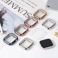 Coque pour Apple Watch 42/46mm (10), 45mm 41mm 38mm, protecteur d'écran en verre trempé + pare-chocs, iwatch série 9 8 SE 7 6 5 4 3 2 1 1