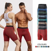 Compression Shorts Men Sporty Shorts Woman Running Sports Shorts with Pockets Fitness Training Sportswear Gym Workout Tights 2